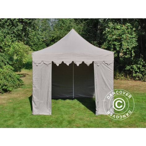 Faltzelt Faltpavillon Wasserdicht FleXtents PRO Steel Morocco 3x3m Latte, mit 4 Seitenwänden