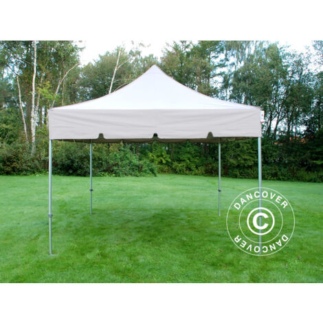 Faltzelt Faltpavillon Wasserdicht FleXtents PRO Steel Peaked 4x4m Latte