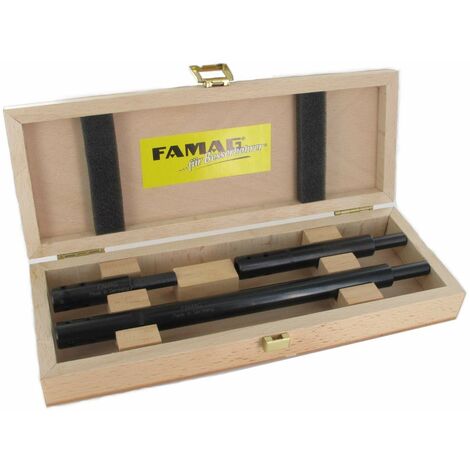 FAMAG Set di prolunghe in 3 pezzi in scatola di legno ID10mm GL 80, 125, 250mm
