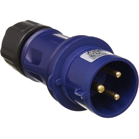 FAMATEL 13203 - Spina di montaggio e cablaggio rapido a bassa tensione 2P+T 32A - 6h/ 200-250V, IP44, Nero, 1 pezzo