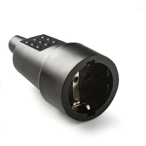 FAMATEL 2104 Base TT-Telefono a 16, Schuko, In Gomma, Colore: Nero