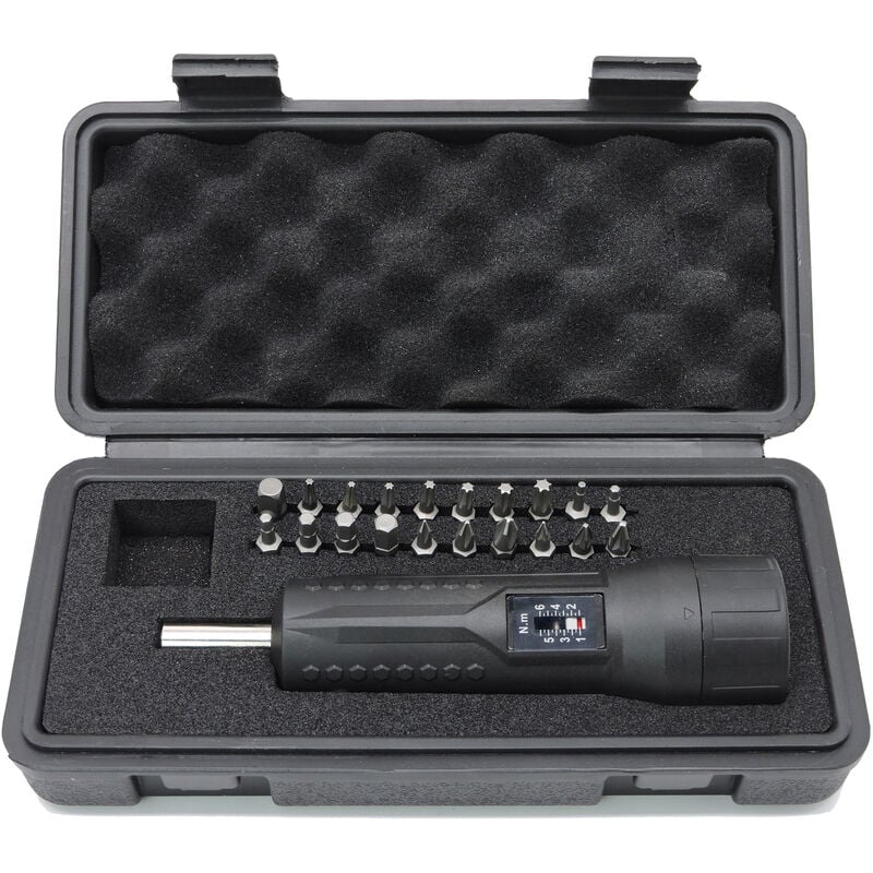 Famex - Tournevis clé dynamométrique 1/4'-carré, 1-6 Nm, 10897