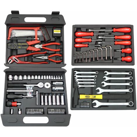 FAMEX 253-70 Coffret à outils - Boîte à outils - 163-pièces