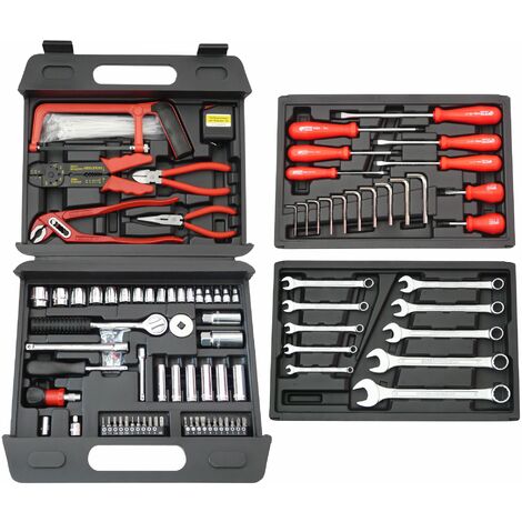 FAMEX 255-76 Coffret à outils - Boîte à outils 156-pièces