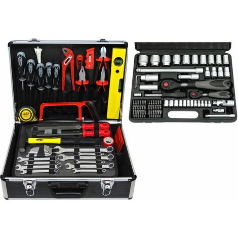 FAMEX 744-48 Malette à outils complète - Valise à Outils - Boîte à outils en - 159-pièces