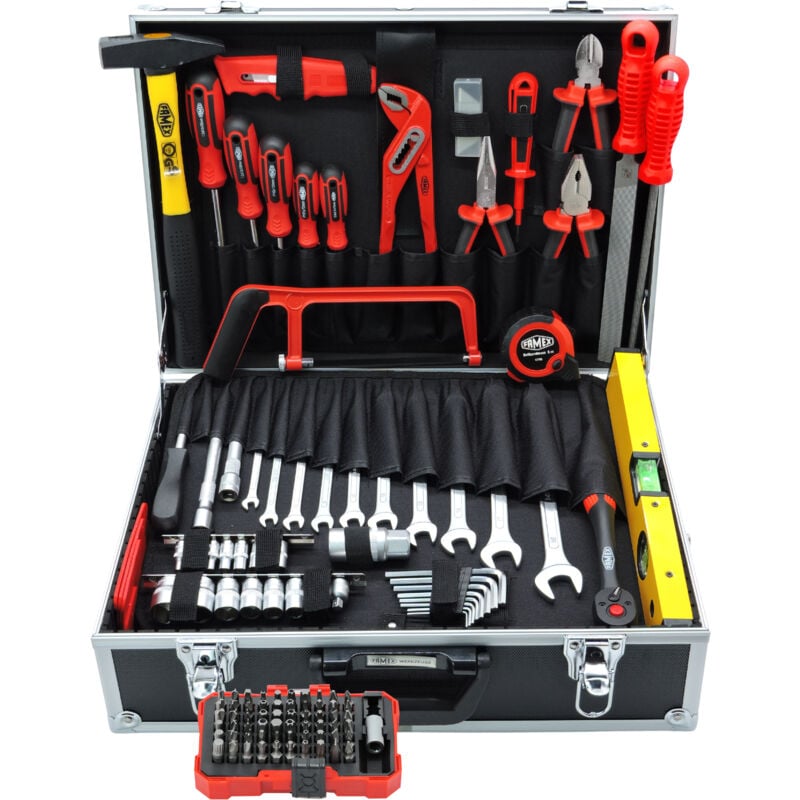 Famex - 755-57 Mallette à outils universelle avec set d'outils de haute qualité, pour bricoleurs