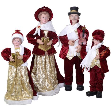 Famiglia cantori tessuto bordeaux set 4pz cm21x15h70