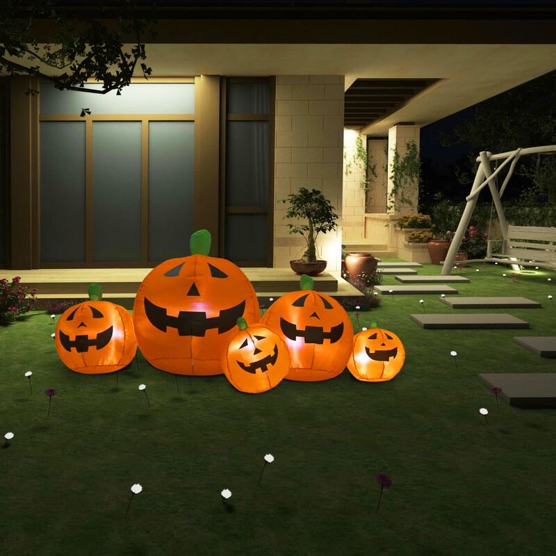 

Familia de calabaza inflable de Halloween con LED 1,8 m