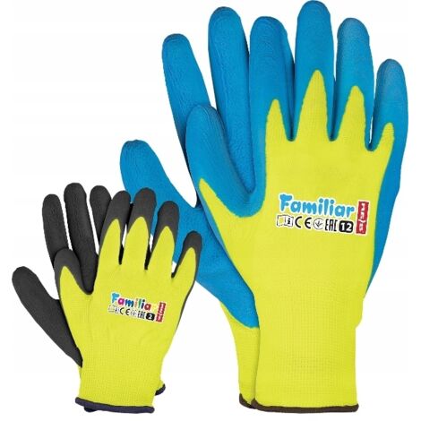 FAMILIAR latexbeschichtete Arbeitshandschuhe Größe 2