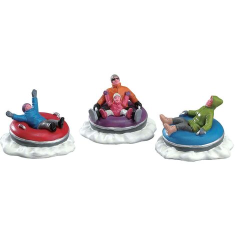 Familien-Set mit 3 Röhren für Weihnachtsdorf