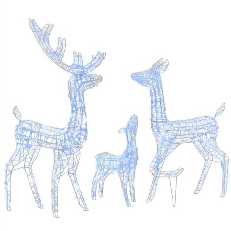Famille de rennes de décoration Acrylique 300 LED bleu CFW273288