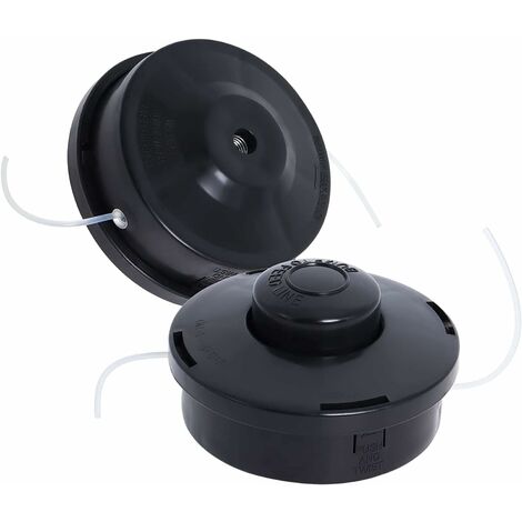 FAMILLE Têtes de Débroussailleuse Universelle M10 x 1,25, Tête de Bobine de Débroussailleuse à Essence Universelle Compatible avec Coupe-bordure Électrique Débroussailleuse Essence de Jardin (2 Pièces