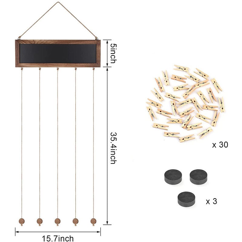 Csparkv - Family Cadre Photo Mural Photo Porte Photo Pince Avec Corde Porte-Photos lot de 1 Avec 30 pinces,Décoration Maison et Cadeau Mariage