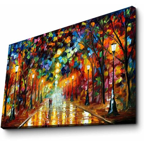 FAMOUSART-073 - Multicolore - Peinture de toile décorative