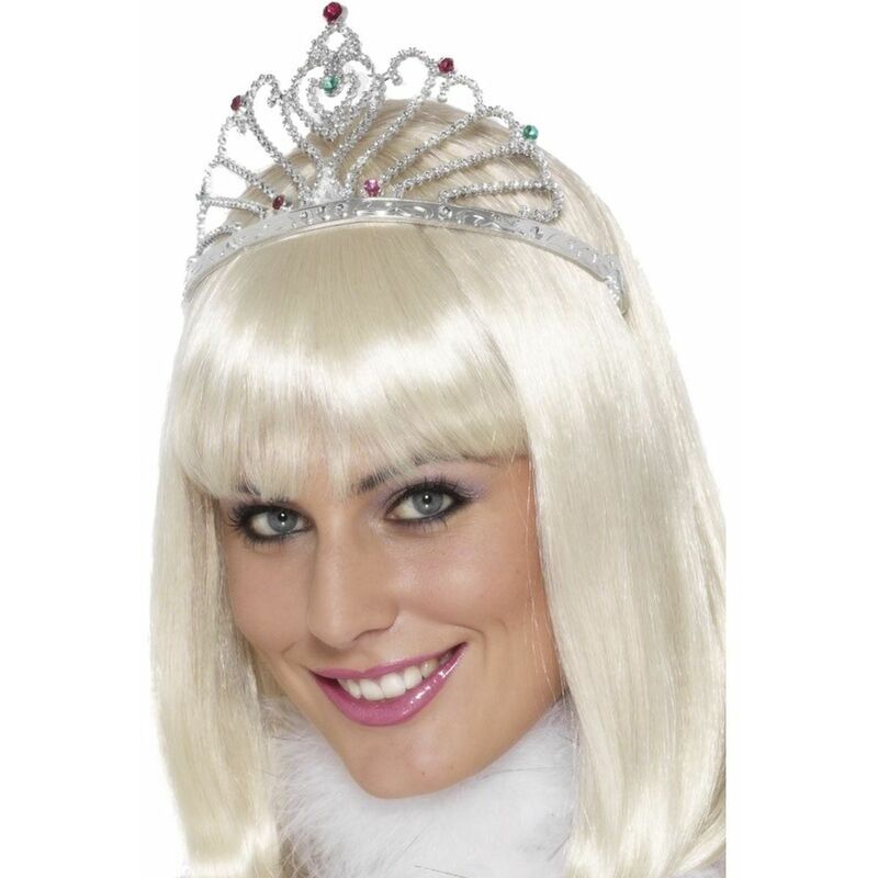 Image of Fan Design Tiara Silver [24103]