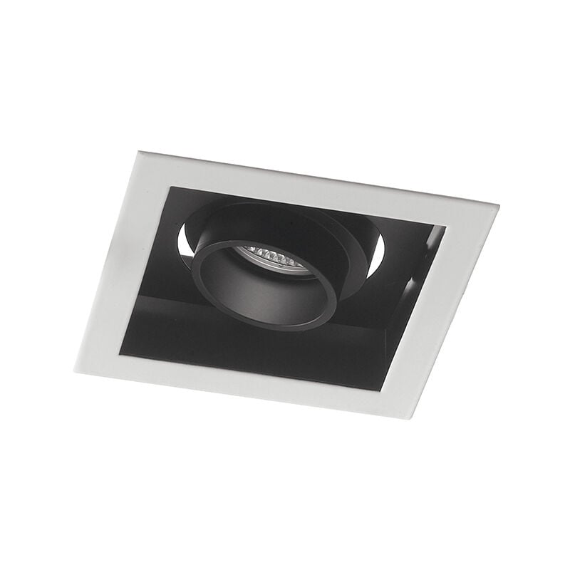 Image of Incasso led apollo antiriflesso in bianco e nero con luce spot orientabile 20W 3000K (luce calda) - Nero