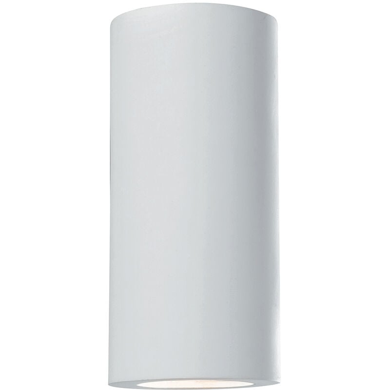 Image of Intec - Applique banjie in gesso bianco verniciabile a luce biemissione 16 cm. - Bianco