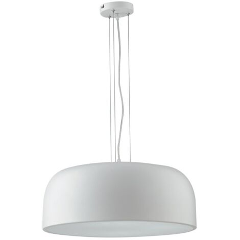 Fan Europe Bistrot - Lámpara colgante de techo tipo domo, blanco, blanco, E27