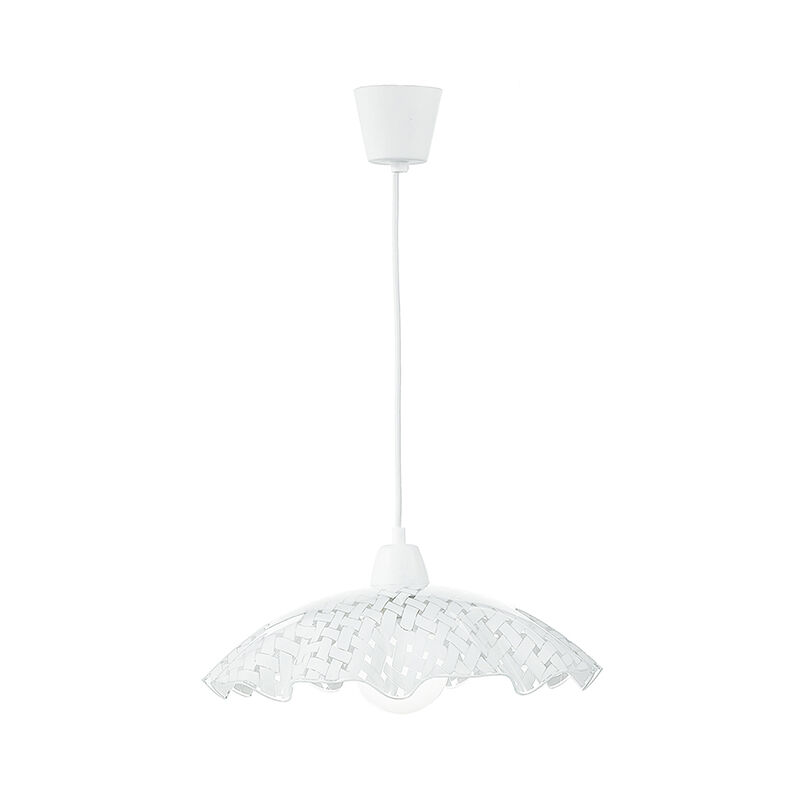 Image of Luce Ambiente E Design - Sospensione cashmere in vetro bianco e plastica - Bianco
