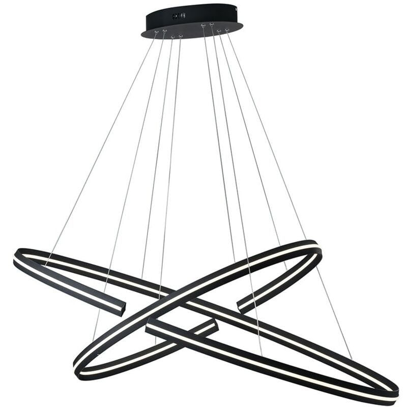 Sospensione led clarke in alluminio nero 88W 3000K...