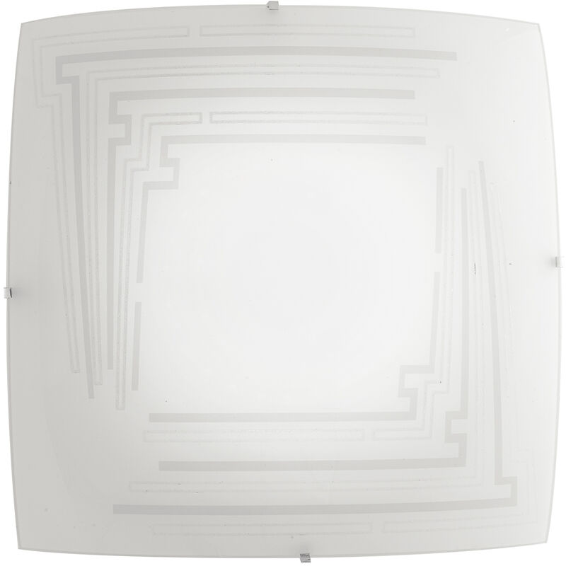 Image of Luce Ambiente E Design - Plafoniera concept in vetro bianco (2xE27) - Bianco