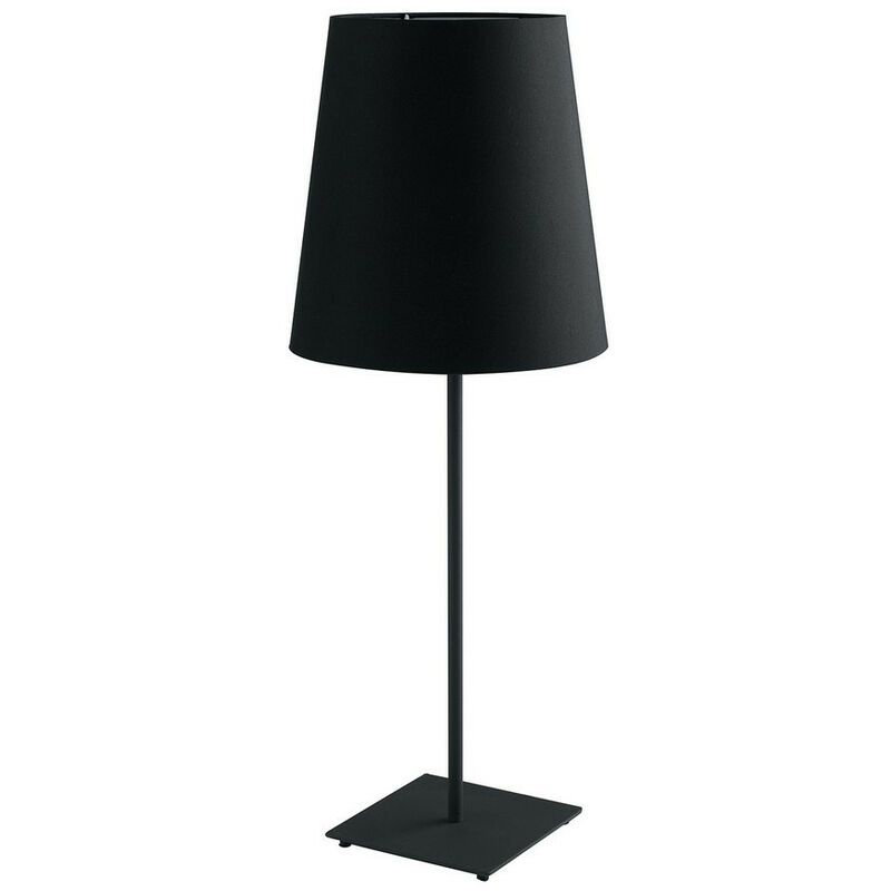 lampe de table elvis métal,tissu noir 1 ampoule cm