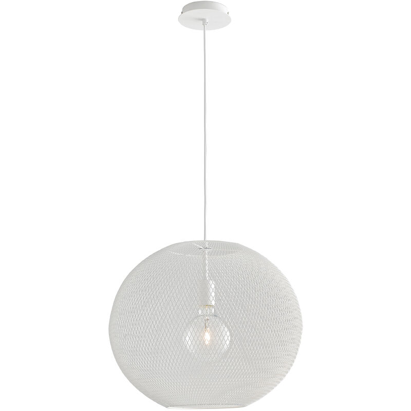 Image of Luce Ambiente E Design - Sospensione esedra in metallo bianco - Bianco