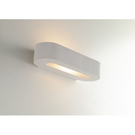 Fan Europe Gatsby - Aplique de pared de yeso para pintar al ras, blanco, E14