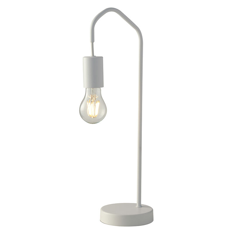 Image of Luce Ambiente E Design - Lampada da tavolo habitat in metallo bianco - Bianco