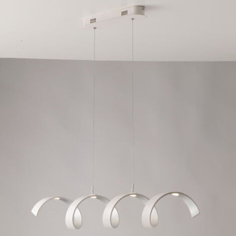 Fan Europe HELIX LED Swirl Pendel-Deckenleuchte Weiß, Silber 1600lm 3000K 80x13,5cm