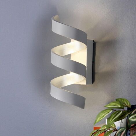 Fan Europe HELIX LED Swirl Wandleuchte Weiß, Silber 720lm 3000K 10x26x13,5cm
