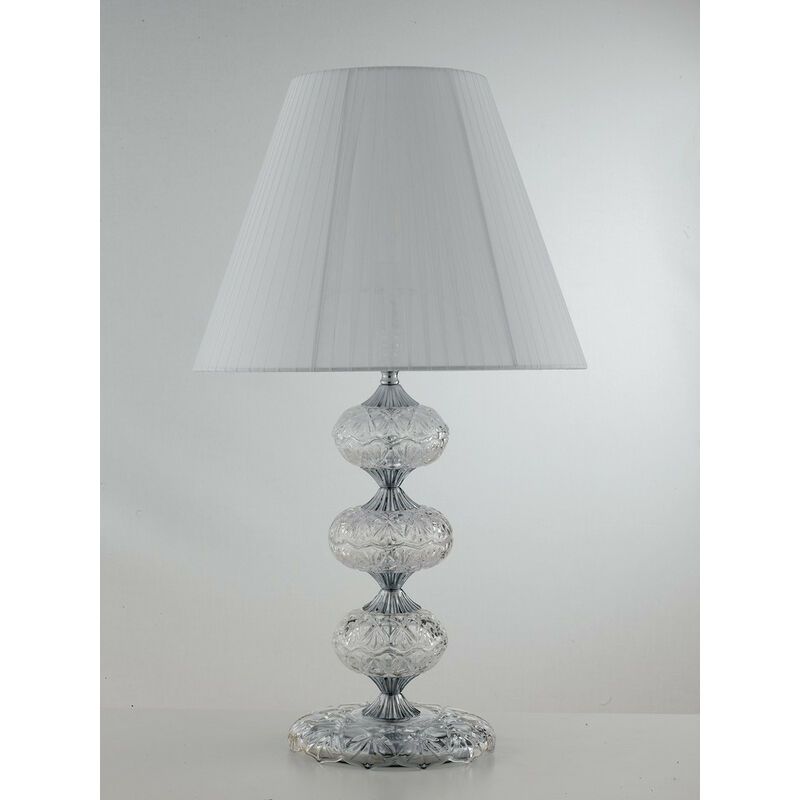 Fan Europe Incanto Table Lamp With Round Tapered Shade Chrome, Crystal 40X68cm