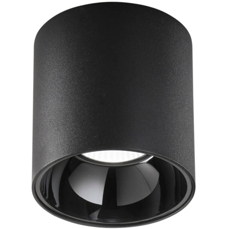 Plafoniera led mig nera in alluminio con