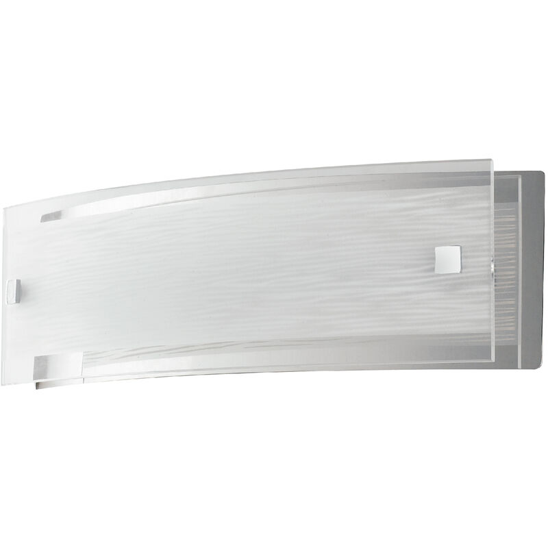 Image of Luce Ambiente E Design - Applique led joyce bianca in Vetro 15W 4000K(Luce naturale) 9x48x6,5cm. - Bianco