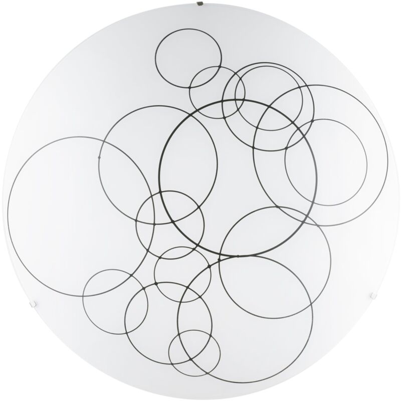 Plafoniera karma in vetro bianco 50 cm. - Bianco