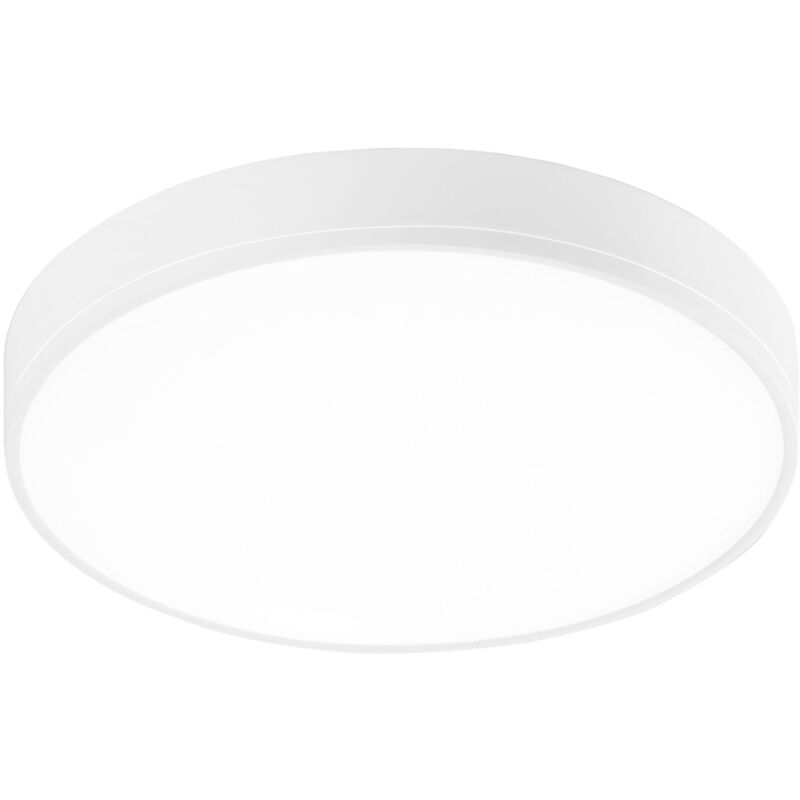 Plafoniera led klio rotonda in alluminio bianco