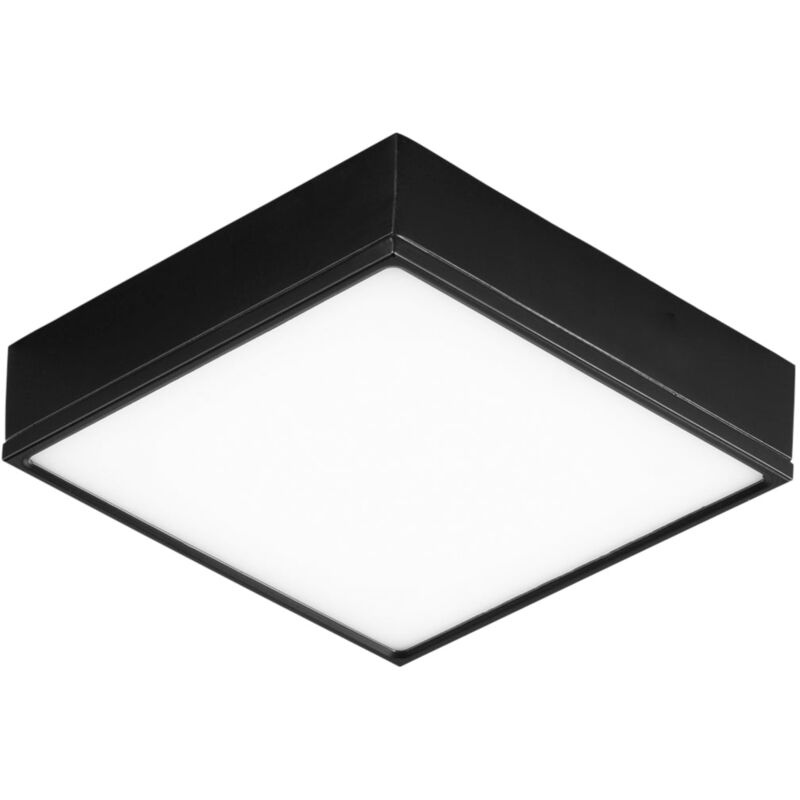 Plafoniera led klio quadrata in alluminio nero 36W...