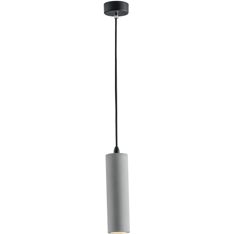 Image of Sospensione kruk cilindrica in cemento grigio - Grigio