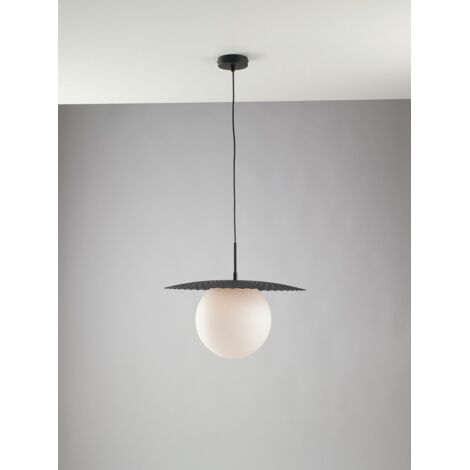 Fan Europe LuceAmbienteDesign - Lámpara colgante de techo Globe, negro, E27