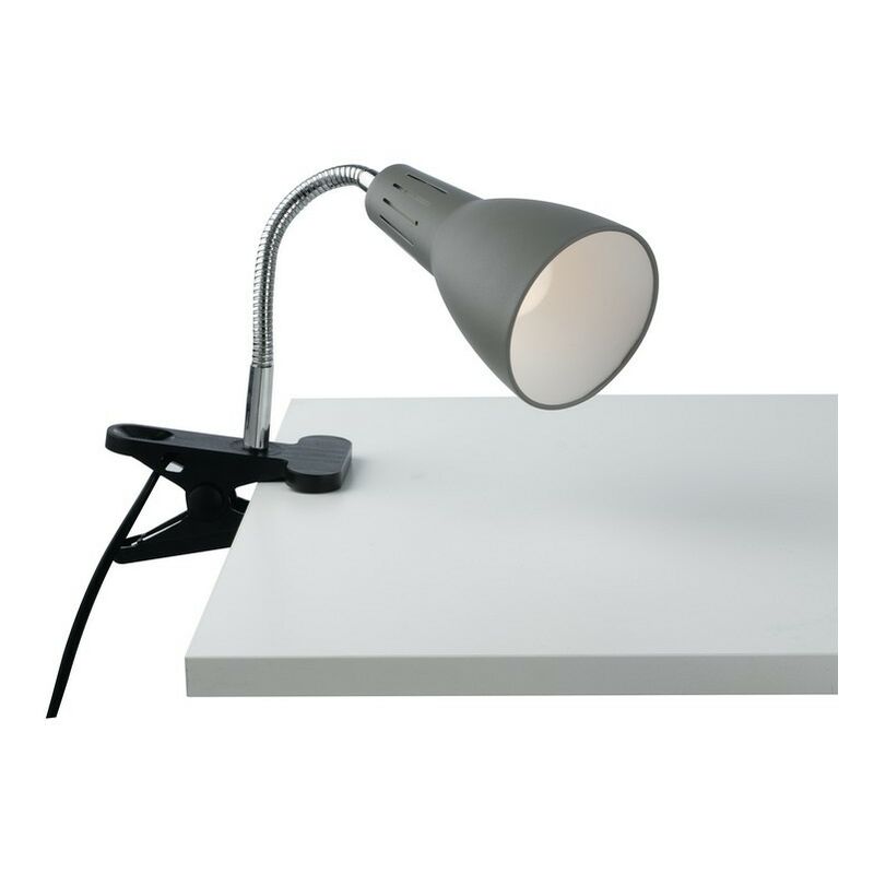 LuceAmbienteDesign - Lampe de bureau à pince réglable, gris, E14 - Fan Europe