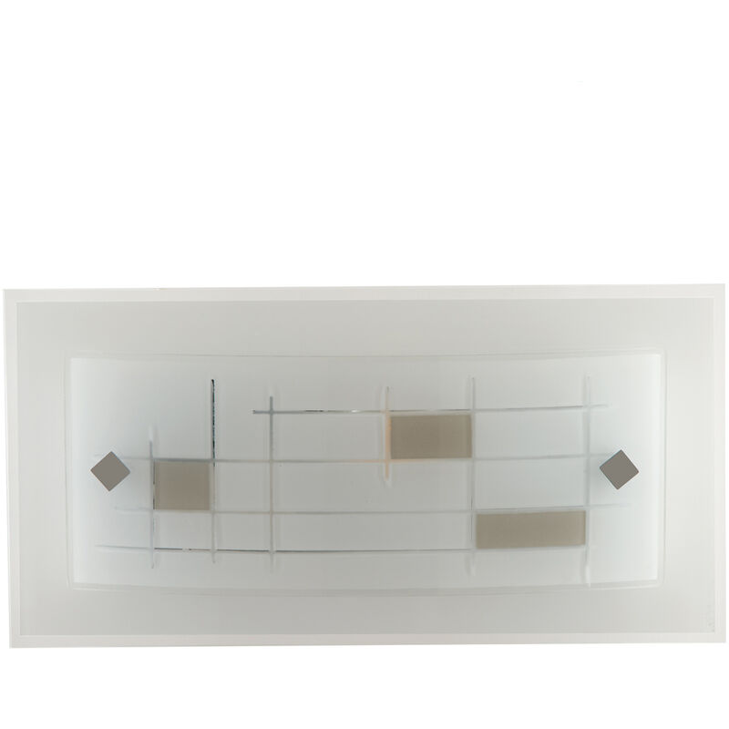 Image of Applique musa bianca in Vetro 1xE27 30x15xcm. - Bianco