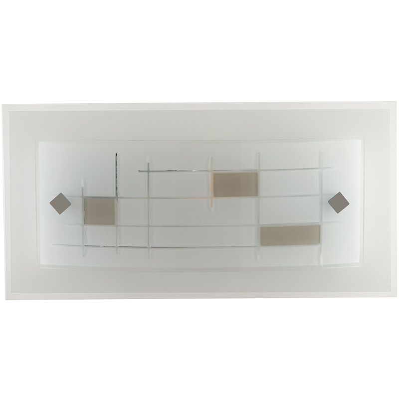 Image of Luce Ambiente E Design - Applique musa bianca in Vetro 1xE27 30x15xcm. - Bianco