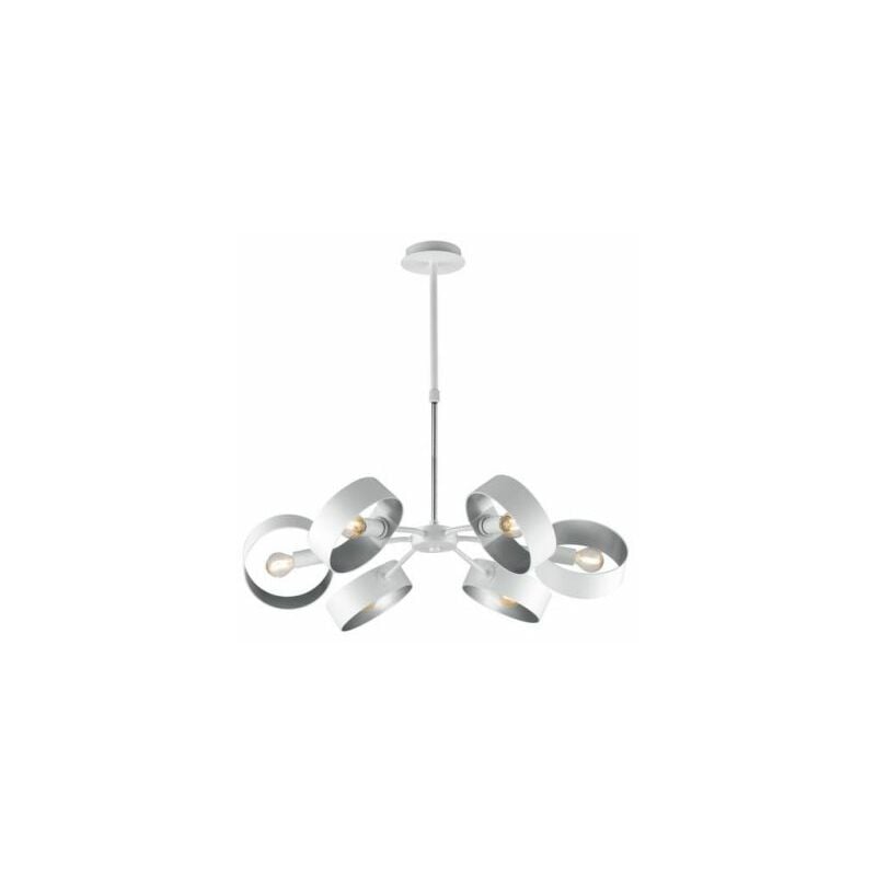 Image of Outlet - sospensione olympic bianco/silver 6XE14 67X16CM