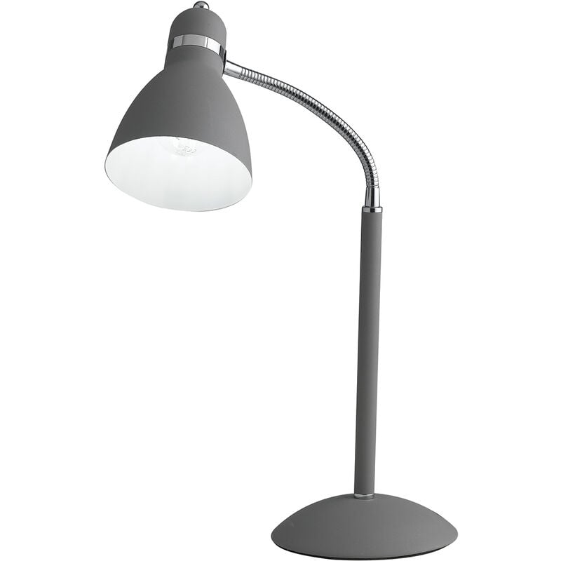 Image of Luce Ambiente E Design - Lampada da tavolo people in metallo grigio con diffusore orientabile - Grigio