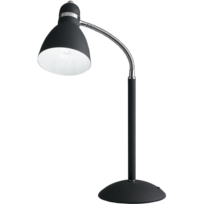 Image of Luce Ambiente E Design - Lampada da tavolo people in metallo nero con diffusore orientabile - Nero