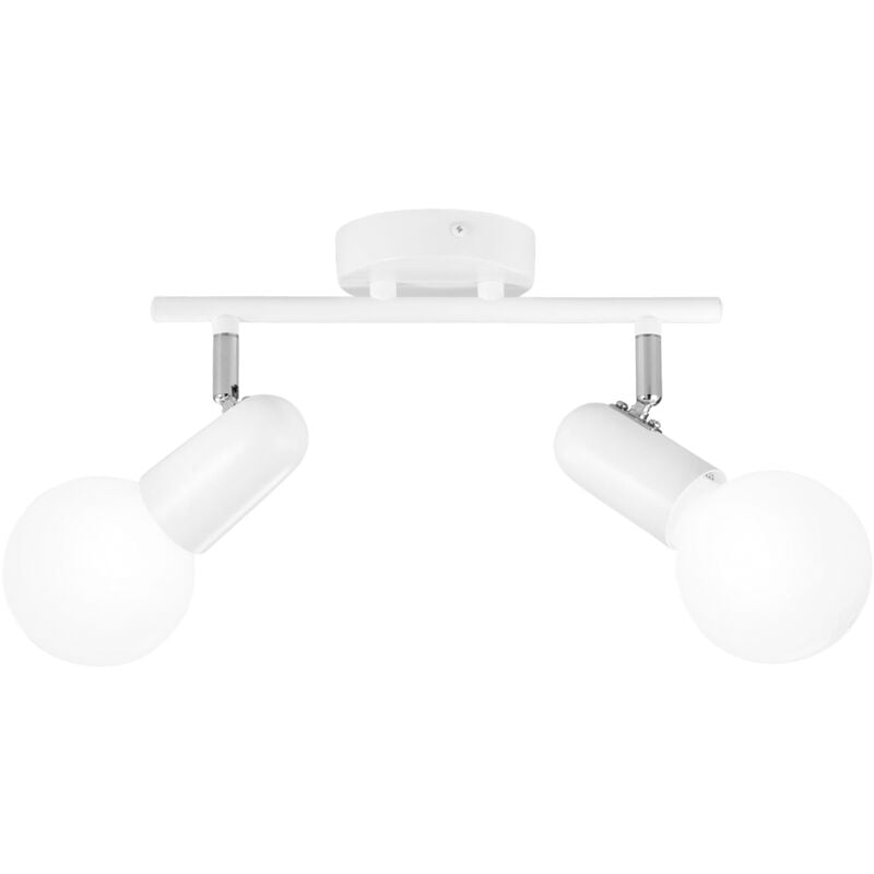 Spot PUNTO in metallo bianco con due punti luce