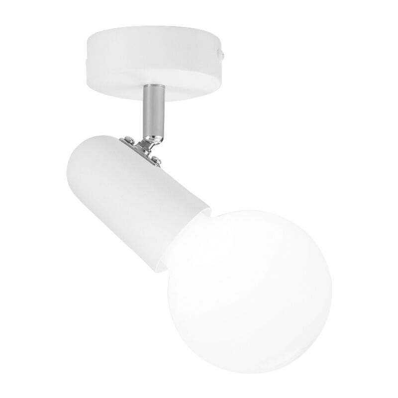 Image of Spot punto in metallo bianco con punto luce orientabile - Bianco