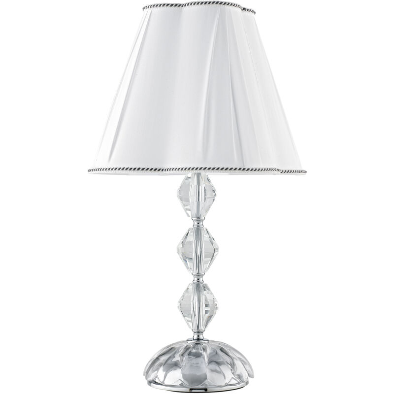 Image of Lampada da tavolo riflesso Cromo in Cristallo 1xE27 65x40x40cm. - Cromo