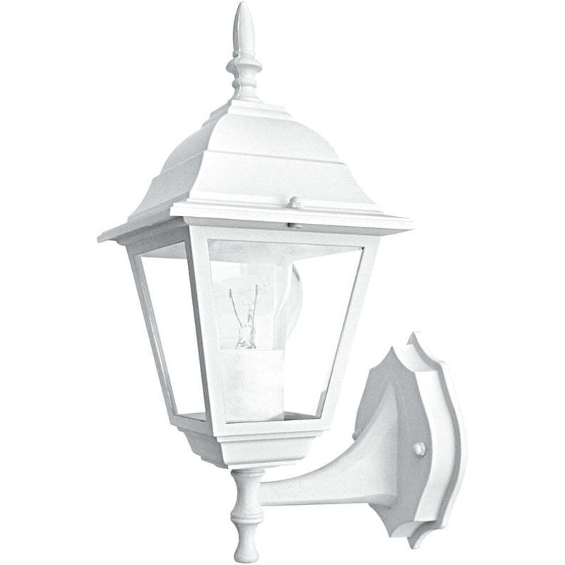 Applique Da Esterno Roma In Alluminio Bianco E Vetro'