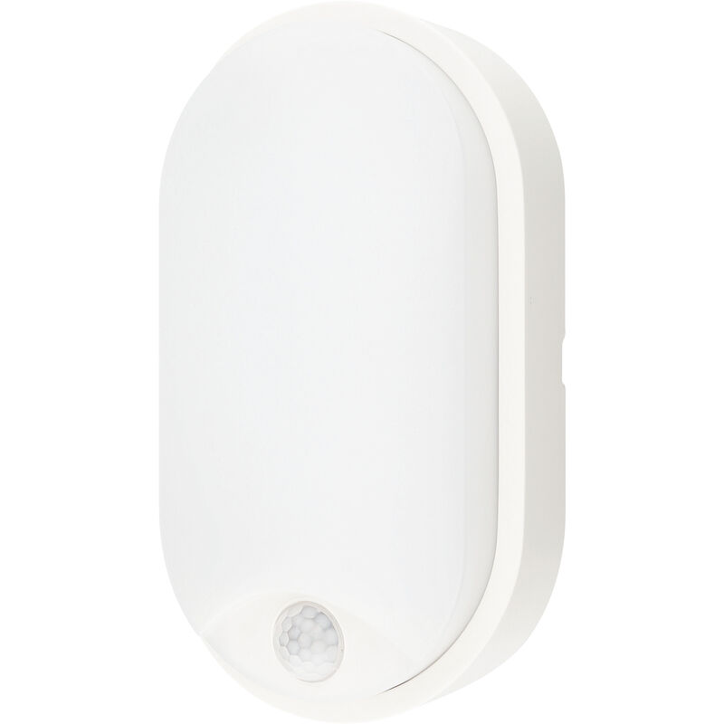 Image of Intec - Plafoniera led per esterno sensitive bianca con sensore di movimento regolabile, 14 w 3000K (luce calda) - Bianco